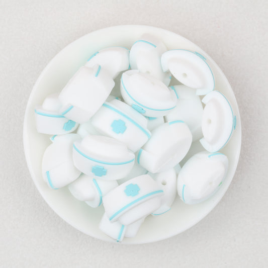 3D Colorful 3D Nurse Cap Silicone Focal Beads 20 Pcs 2