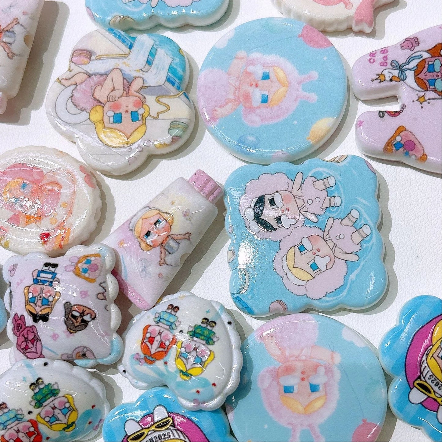 Mixed Shape Acrylic Beads Crybabe Design 50pcs 5
