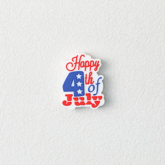 July 4th Independence Day Silicone Focal Beads 20pcs
