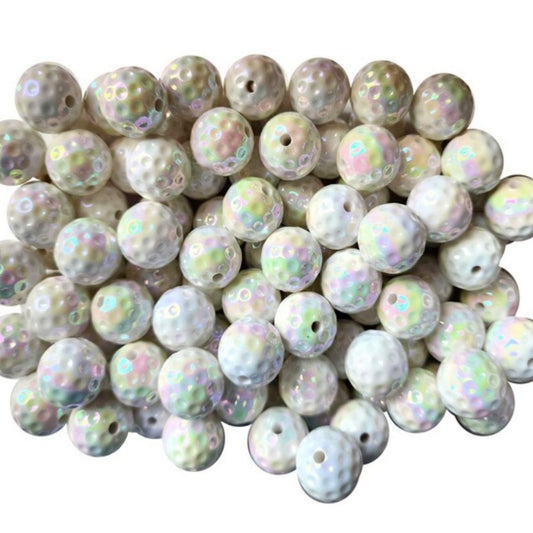 Golf Ball Style 20mm Acrylic Bubblegum Beads 20pcs 2