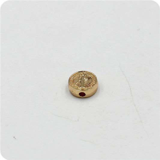 Jesus Portrait Metal Beads 9mm Vintage Alloy Medallion 50pcs 2
