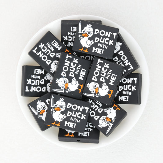 Silicone Focal Beads Handsome Ducks Black Sunglasses Sword 20pcs