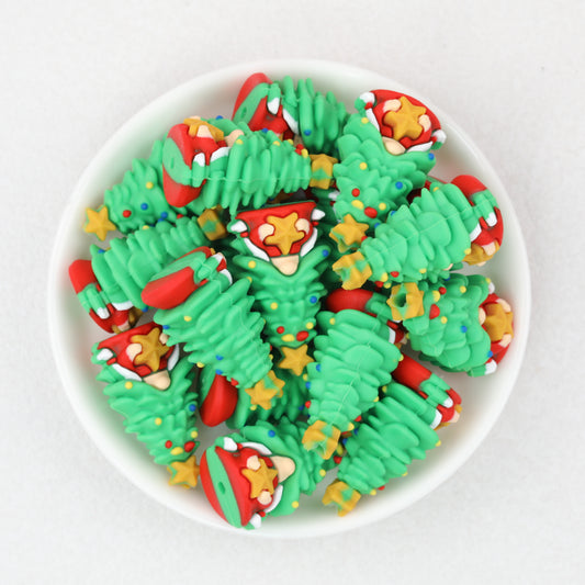 3D Christmas Gnome Silicone Focal Beads 20 pcs 2