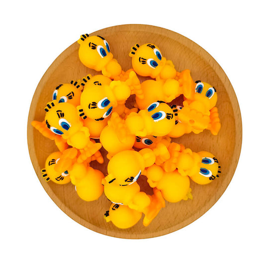 Silicone 3D Focal Beads Looney Tunes Standing Cross Waist 1pcs 2