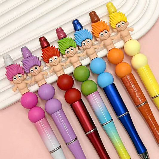 Silicone 3D Troll Focal Beads Playful Character 20pcs 2
