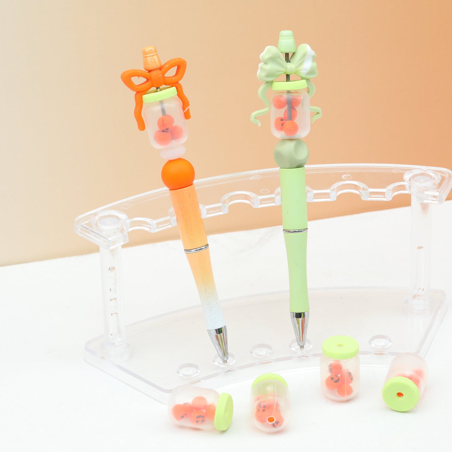 Halloween Pumpkin 3D Silicone Focal Beads 20 pcs 3