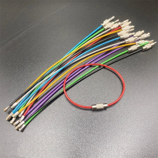 PVC Coated Wire Key Rings Colorful Durable 15cm 20pcs 2