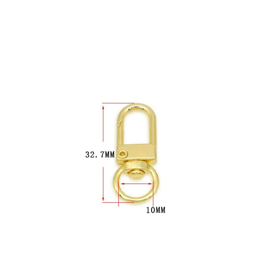 Zinc Alloy Metal Door Buckle Keychain Hook 33mm 50pcs Multi Finish 2