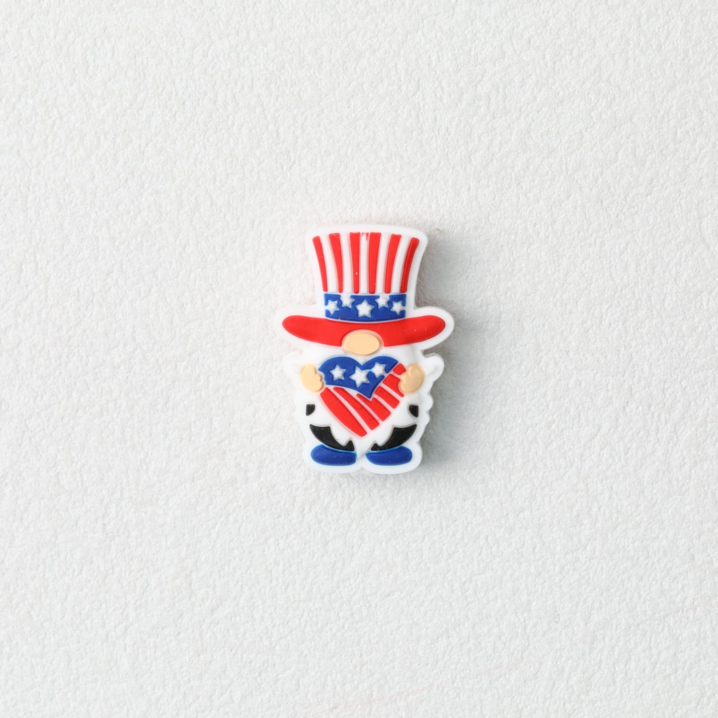 USA Independence Day Gnome Silicone Focal Beads 20pcs 3