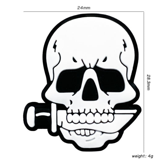 Silicone Focal Beads Knife Skull Biting Knife Design 20pcs 2