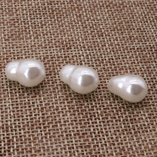 Iridescent Hoist Shaped Acrylic Beads 15x10mm Pearl Finish 150pcs 2