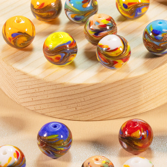 Antique Style Phoenix Tail Lampwork Glass Beads 12mm 14mm 1pc 2