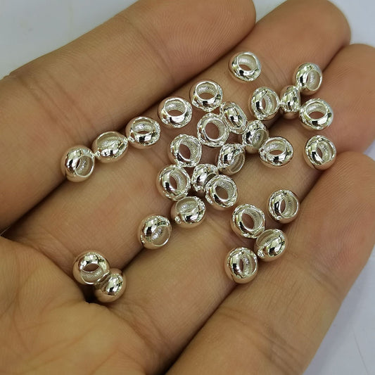 Brass Donut Spacer Beads 6/7/8mm Large Hole 50pcs 2