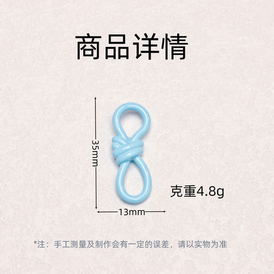 Alloy Knot Shaped Connectors 35mm Mixed Colors 10pcs 2
