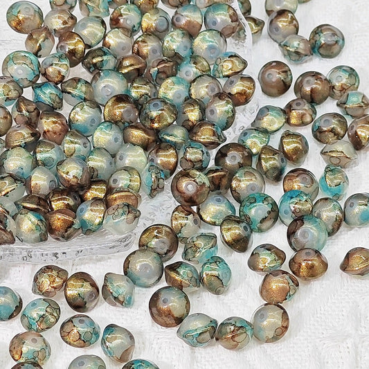 Glass Flying Saucer Spacer Beads 10mm Antique Finish 100pcs 2