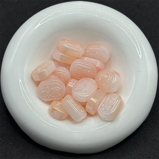 Imitation Jade Czech Glass Beads 13x18mm Pastel Colors 100pcs 2