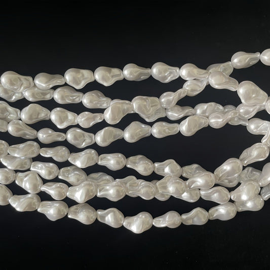 Imitation Baroque Pearl Acrylic Beads Irregular Shape ABS Plastic 100pcs 2