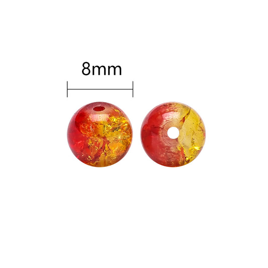 Crackle Round Glass Beads 8mm Colorful Mixed 2boxes 400pcs 2