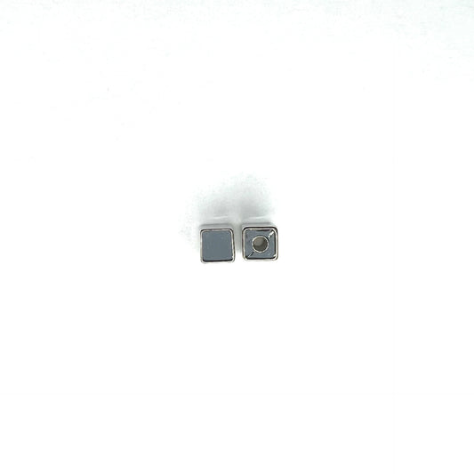 Smooth Square Acrylic Beads 7mm White CCB Plastic 500pcs 2