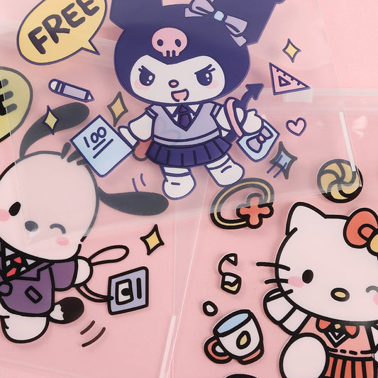 Clear Zip Lock Bags 13.5x13.5cm PE Plastic Sweet Sanrio Print 20pcs 2