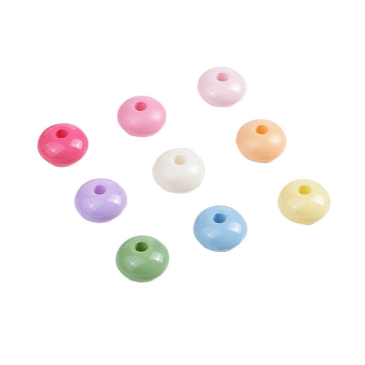 Acrylic Donut Spacer Beads 8mm Baking Colored Painted 100pcs 2