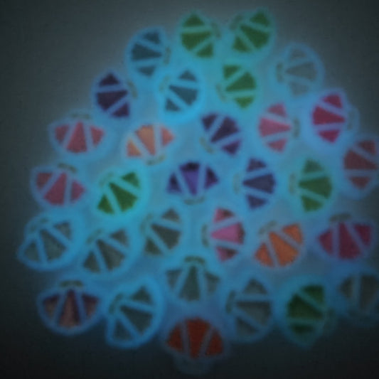 Glow Scallop Acrylic Beads 24mm Pastel Luminescent 50pcs 2