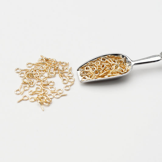 Iron Eye Pin Hooks Keychain Hardware 8 10 13 15 21mm 100pcs 2