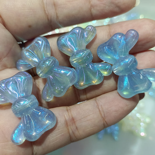 Glow Bow Acrylic Beads 20x29mm Glow In The Dark Powder 100pcs 2