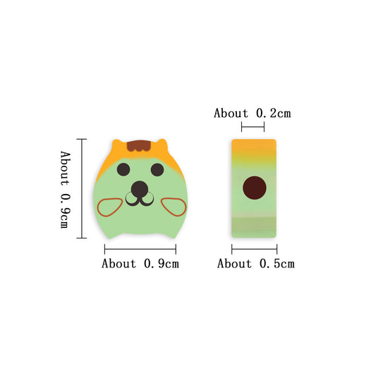 Animal Flat Clay Beads 9mm Cheerful Puppy Pattern Polymer 100pcs 2