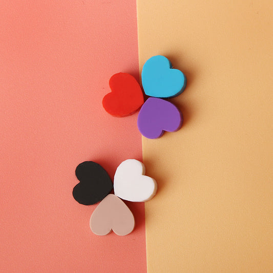 Heart Clay Beads 9mm Multicolor Polymer 100pcs 2