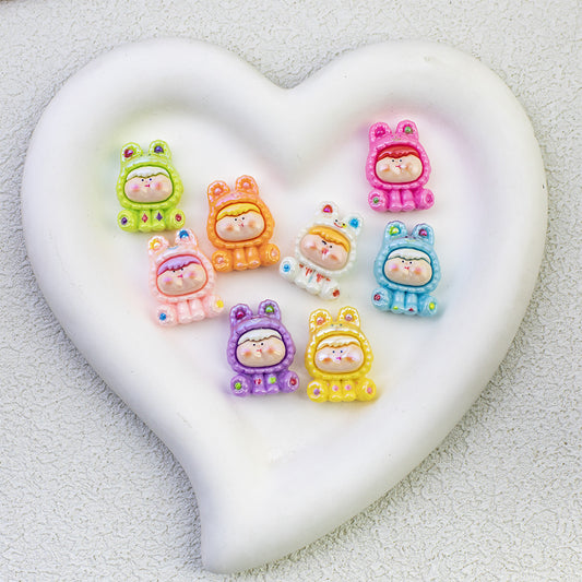 Plating Pop Mart Lilith Resin Beads Glossy Animal Hoodie 10pcs 2
