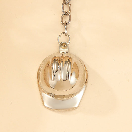 Alloy Hat Keychain Zinc Metal Reflective Minimalist Design 2