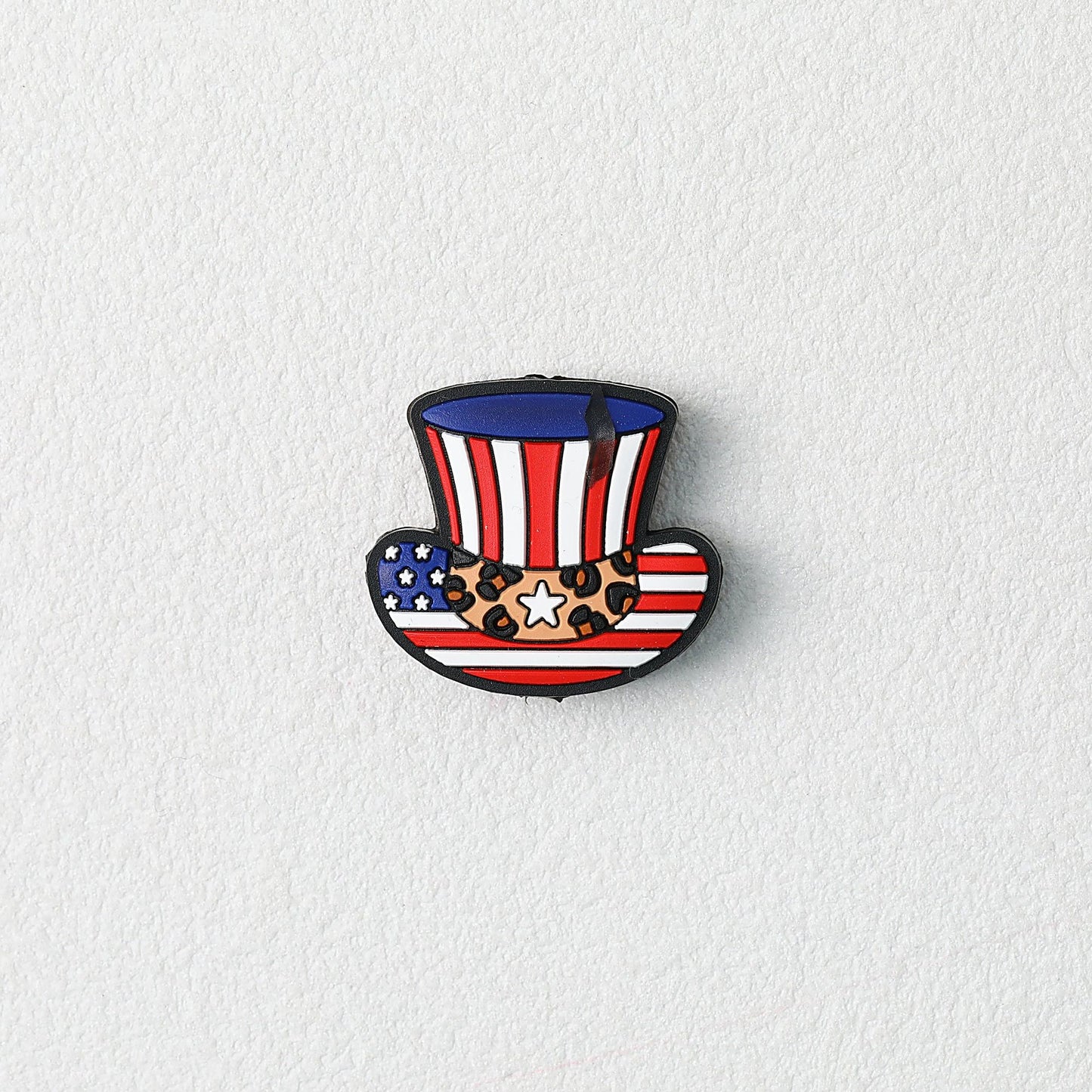 US Independence Day Gentleman Hat Silicone Focal Beads 20pcs