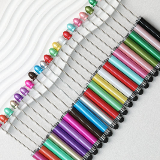 Beadable Stylus Pen Plastic Multi Color 3 in 1 Function