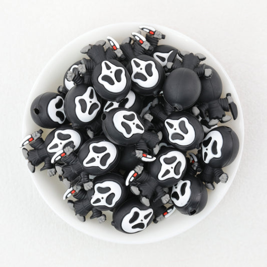 Silicone 3D Focal Beads Ghostface Front View Knife Accessory