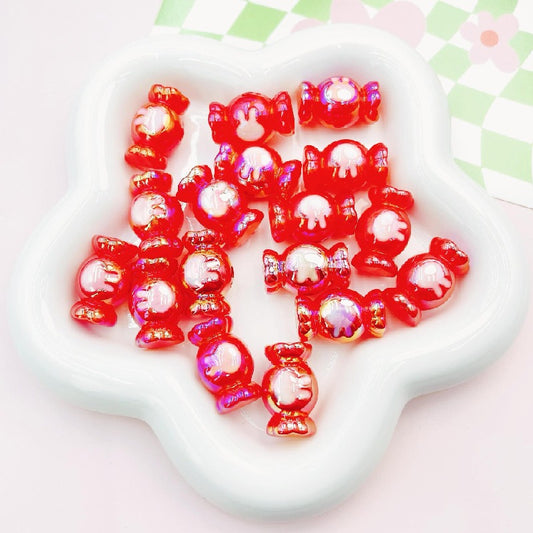 Candy Rabbit Acrylic Beads 15x25mm Pastel Pearl Finish 10pcs 2