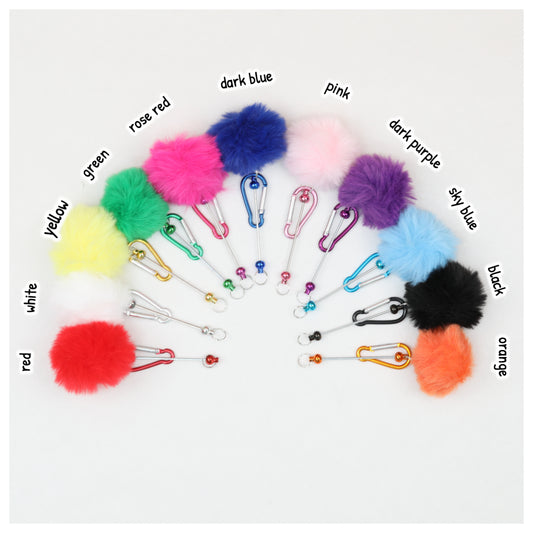 Beadable Ball Top Climbing Buckle Metal Plastic Colorful 14.5cm