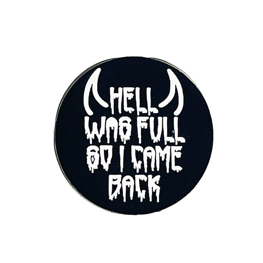 Silicone Focal Beads Hell Was Full So I Came Back Drippy Lettering Devil Horns 20pcs 2