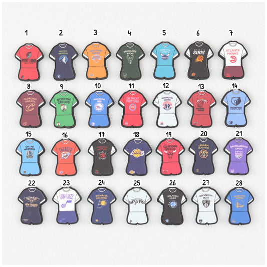 Sports Jersey Silicone Beads Basketball Team Uniform Printed 20pcs 2