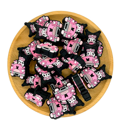 Silicone Focal Beads Kuromi Car Convertible Heart Details 20pcs 2