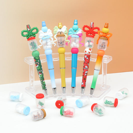 Christmas 3D Silicone Focal Beads Baby Bottle Design 20pcs