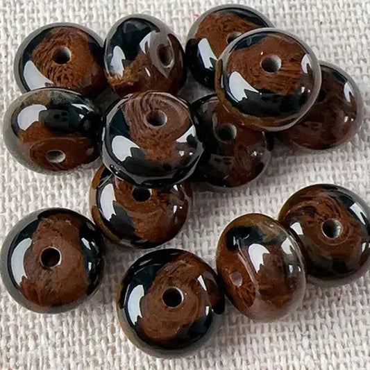 Resin Spacer Beads 10mm Imitation Oil Painting 100pcs 2