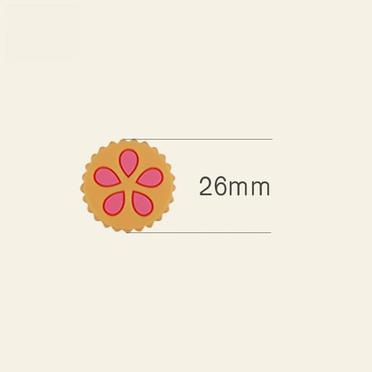 Silicone Focal Beads Petal Cookies Floral Cut Out Design 20pcs 2