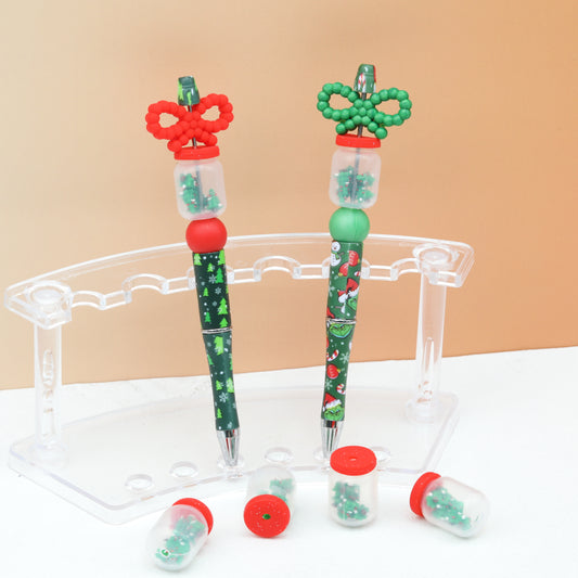 Silicone Focal Beads Christmas Tree 3D Design 20 pcs