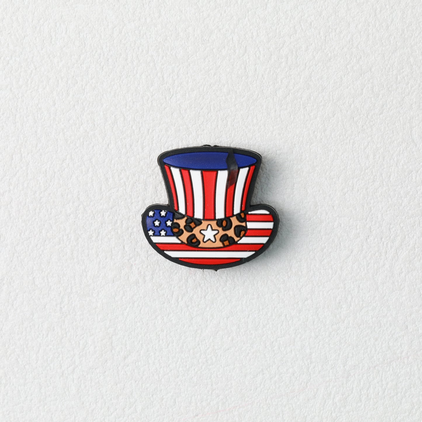 US Independence Day Gentleman Hat Silicone Focal Beads 20pcs 3