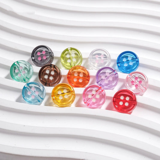Clear Round and Heart Acrylic Beads 12mm Translucent Pastel Mixed Colors 50pcs 2