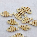 Hand Painted Fish Ceramic Beads 29mm Spotted Colorful 5pcs 4