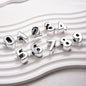 Plated Letter & Number Acrylic Beads 22x17x12mm Chunky Silver 50pcs 6