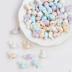3D Dolphin Ceramic Beads 24mm Glazed Multicolor 2pcs