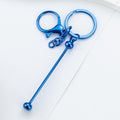 Beadable UV Plating DIY Metal Keychain